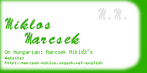 miklos marcsek business card